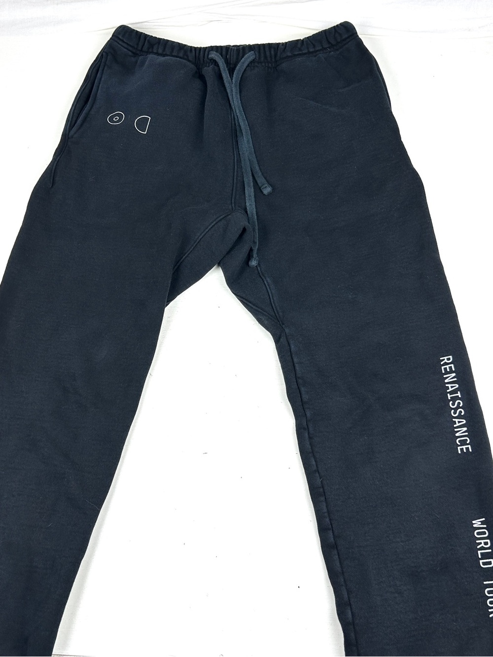Beyonce Sweatpants Mens Sm Renaissance World Tour Black 100% Cotton Drawstring